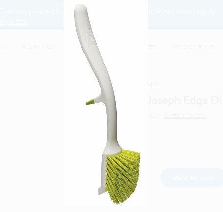 Joseph Joseph Edge Dish Brush, White & Green Combination