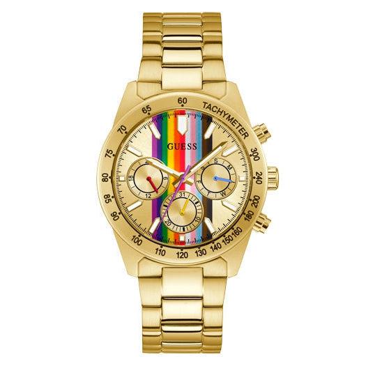 Guess Top Gun Gents Gold Analog Watch GW0278G2 Tone