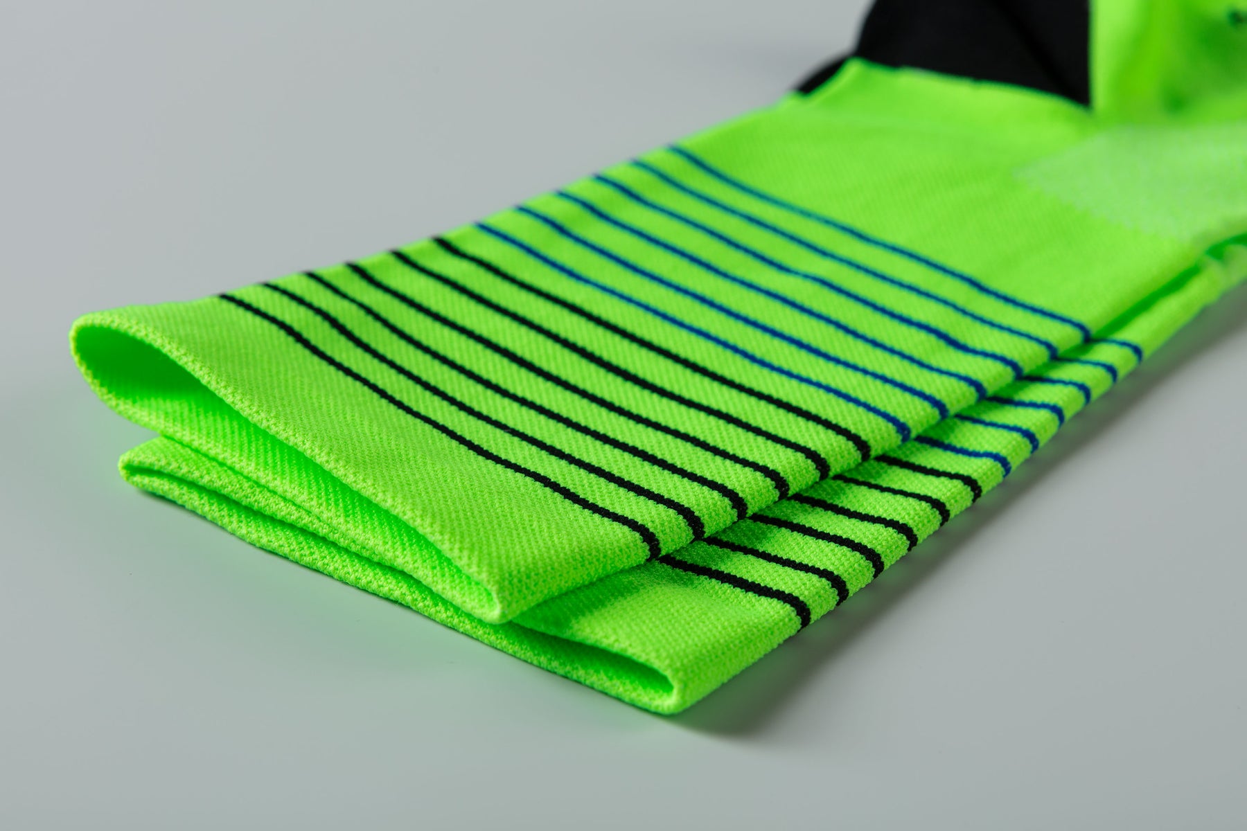 Fluro Green Cycling Socks - Breton Stripe | PONGO London