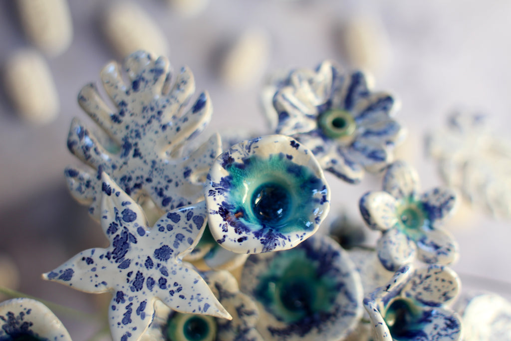 Handmade ceramic flowers