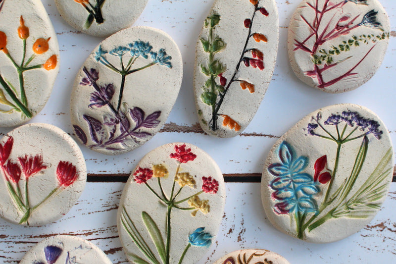 Ceramic handmade botanical bowls