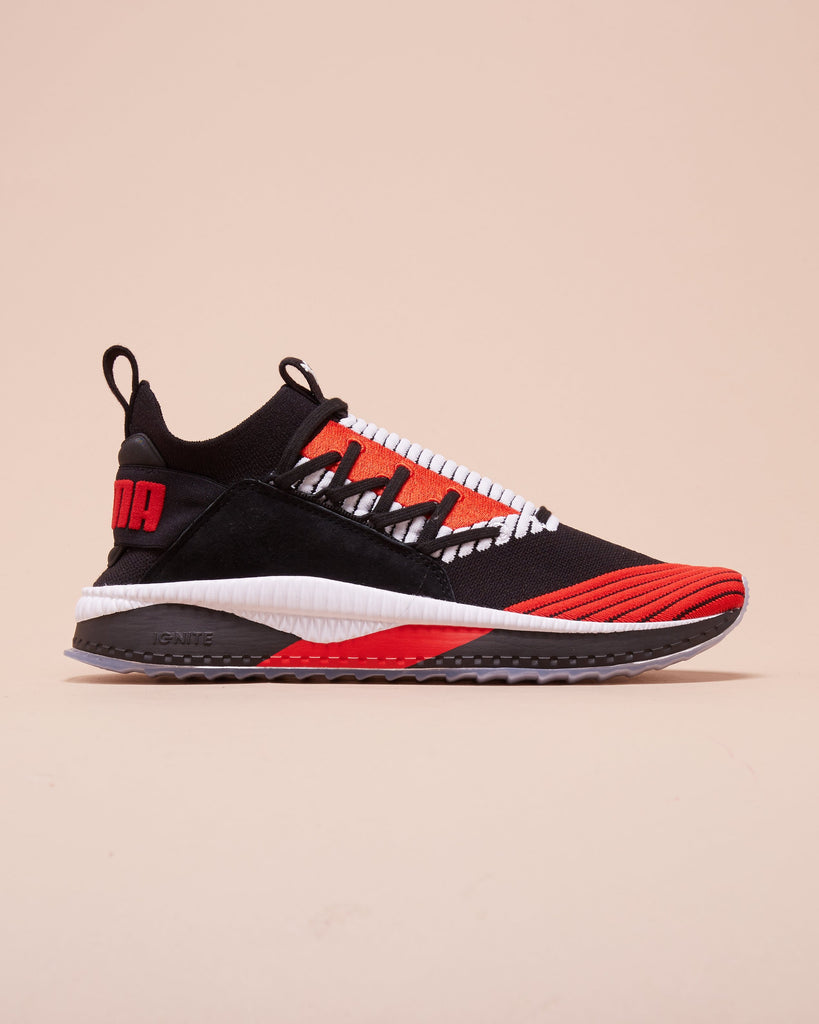 puma tsugi jun cubism red black