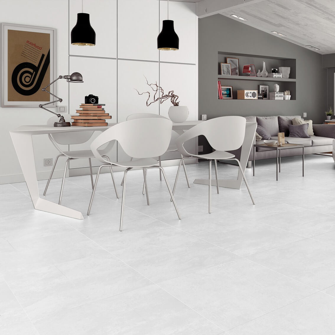 Factory White Floor Tiles 60 5 X 60 5 Cm