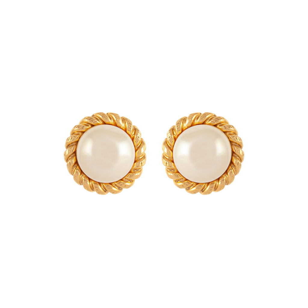 1980s Vintage Chanel Faux Pearl Clip-On Earrings – Susan Caplan