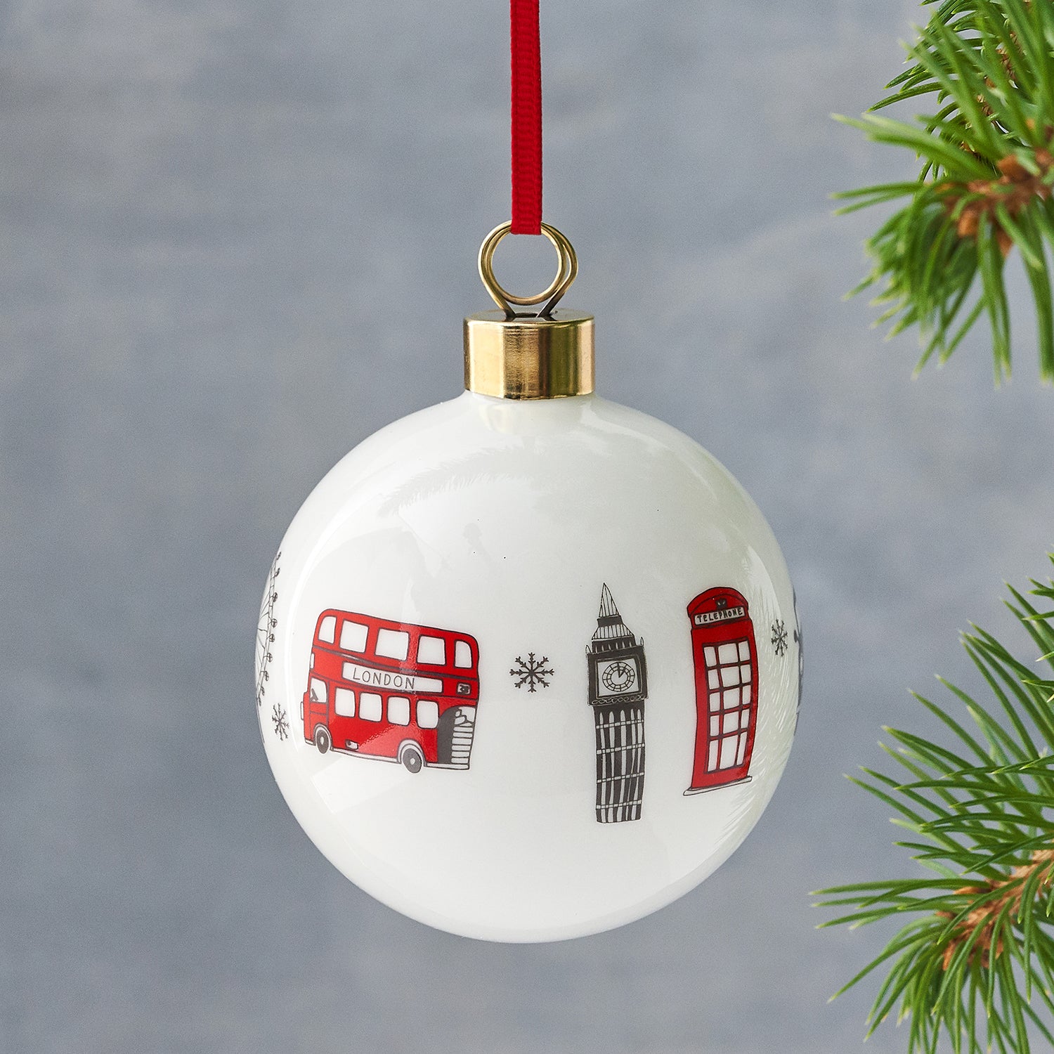 London Skyline Christmas Bauble Decoration by Victoria Eggs – Tower