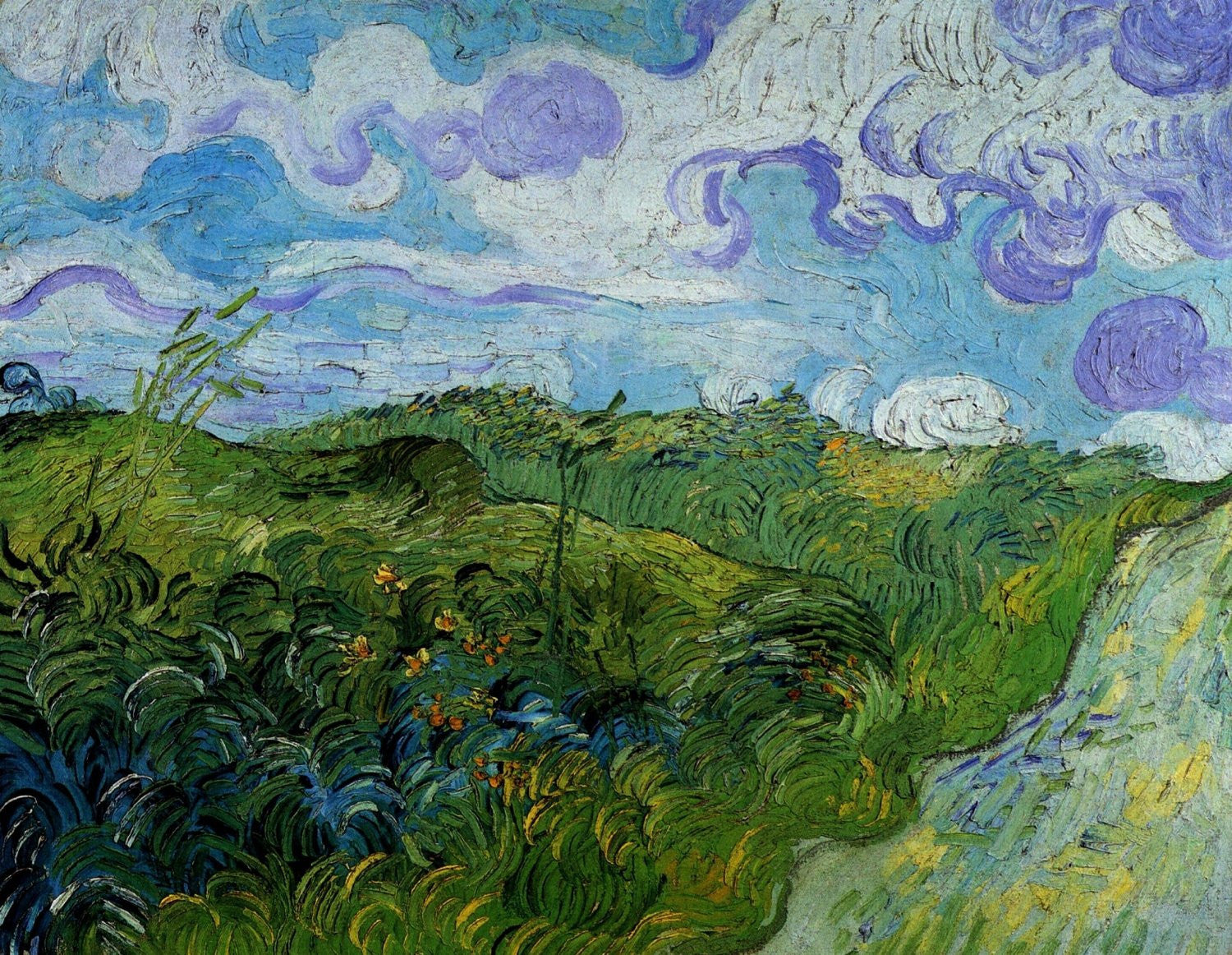 Wheat Field with Reaper and Sun - Vincent van Gogh - WikiArt.org ...