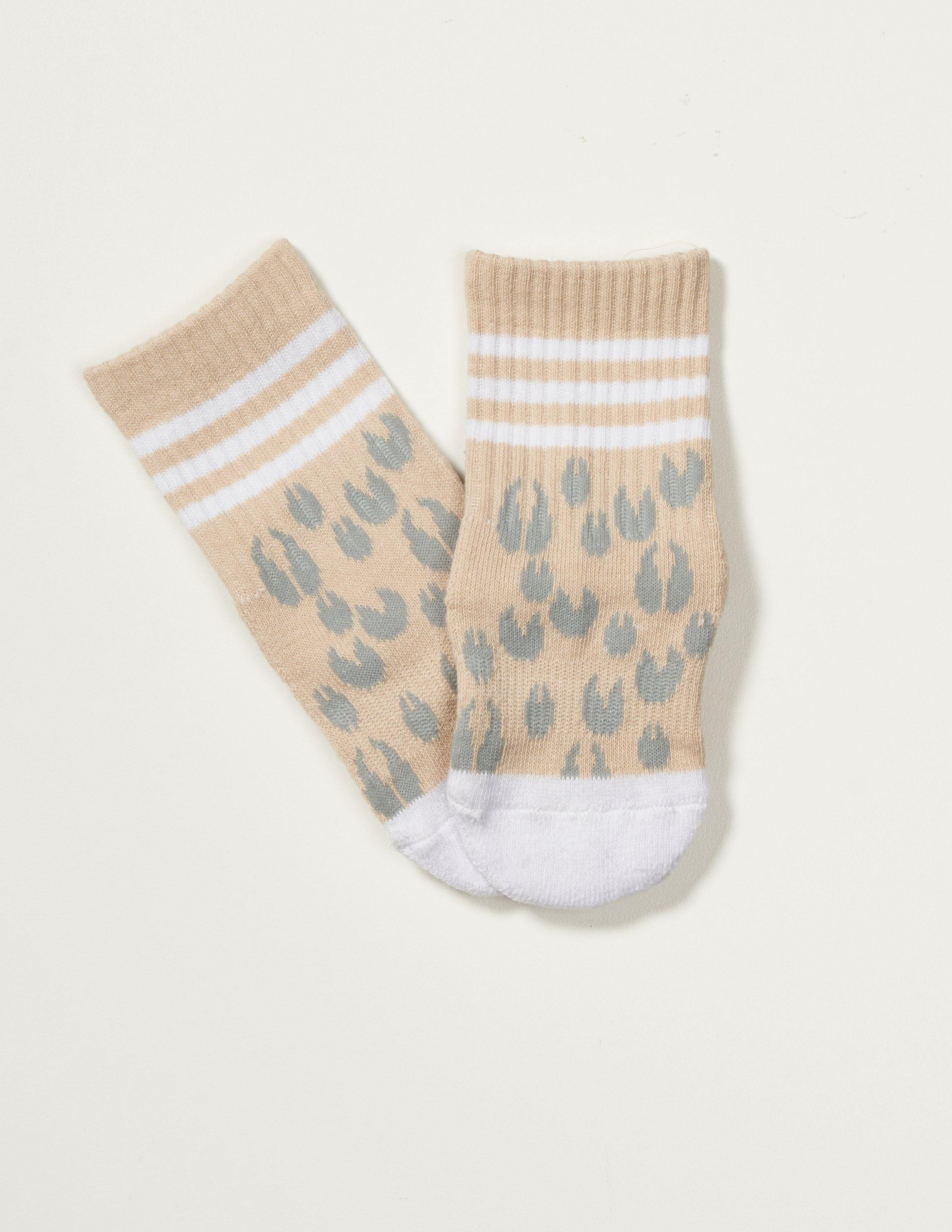 Frugi Baby Grippy Socks, Pack of 2 - Geese