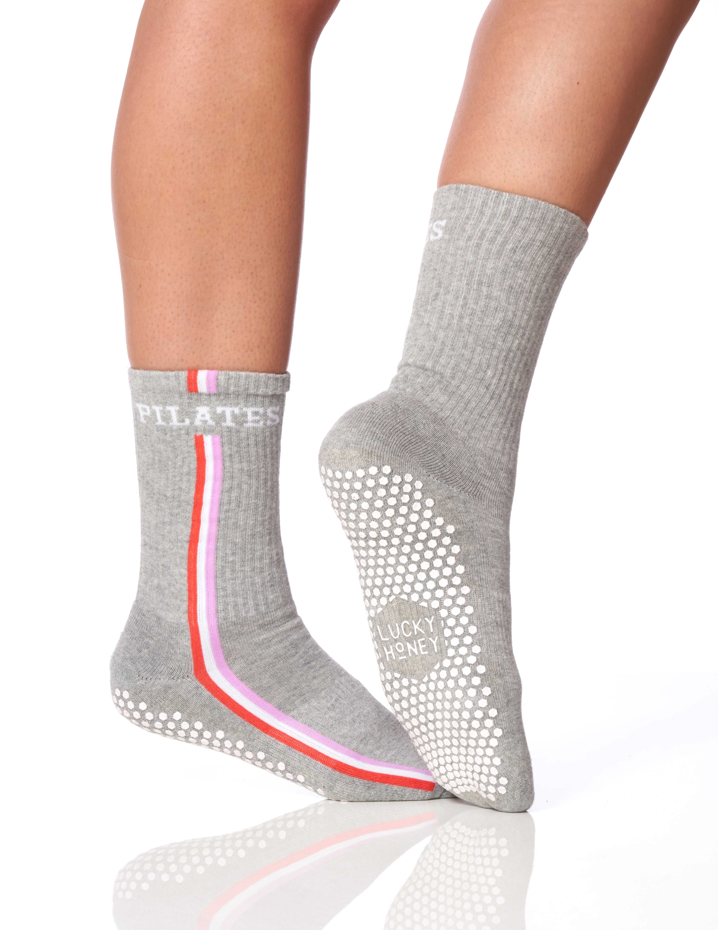 LUCKY HONEY Socks < Barre + Pilates + Yoga Grip Socks