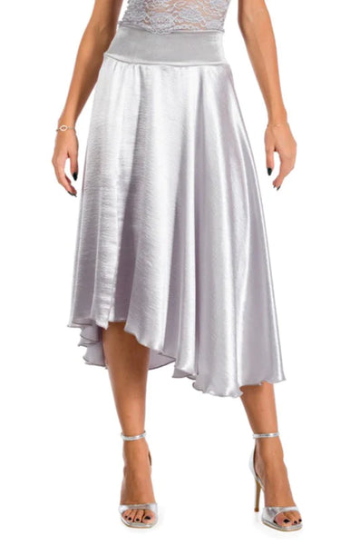 Flowing silver tango skirt