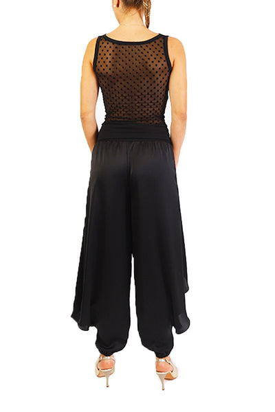 Satin Tango Pants with Slits | Women's Tango Clothes - conDiva