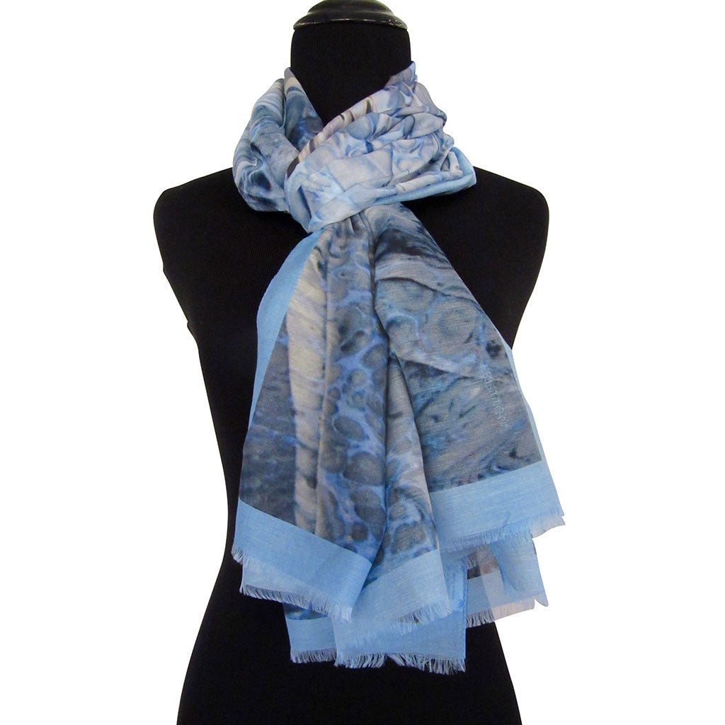 'Bosphorus' Cotton/Silk Scarf/Sash with Fringed Ends – ellebelle