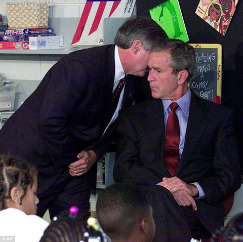 President Bush learns of 9/11 attacks while reading to school children