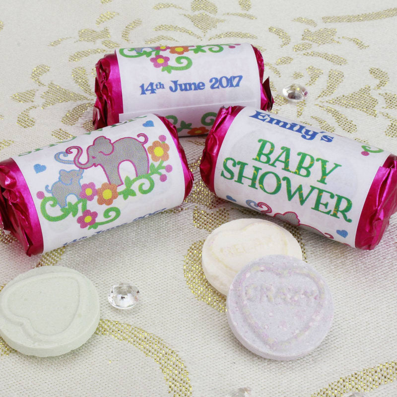 Personalised Baby Shower Sweets And Love Hearts Baby Shower Favours