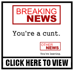 Breaking News your a cunt - leaving card