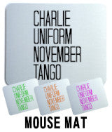 Charlie Uniform November Tango - Mouse Mat