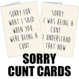 Sorry Cunt Cards Collection