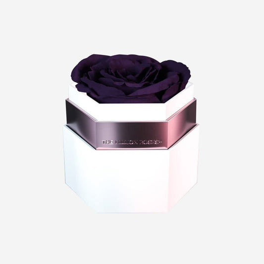 One in a Million™ Boîte Blanche Hexagonale | Rose Violet Vif | The Million  Roses
