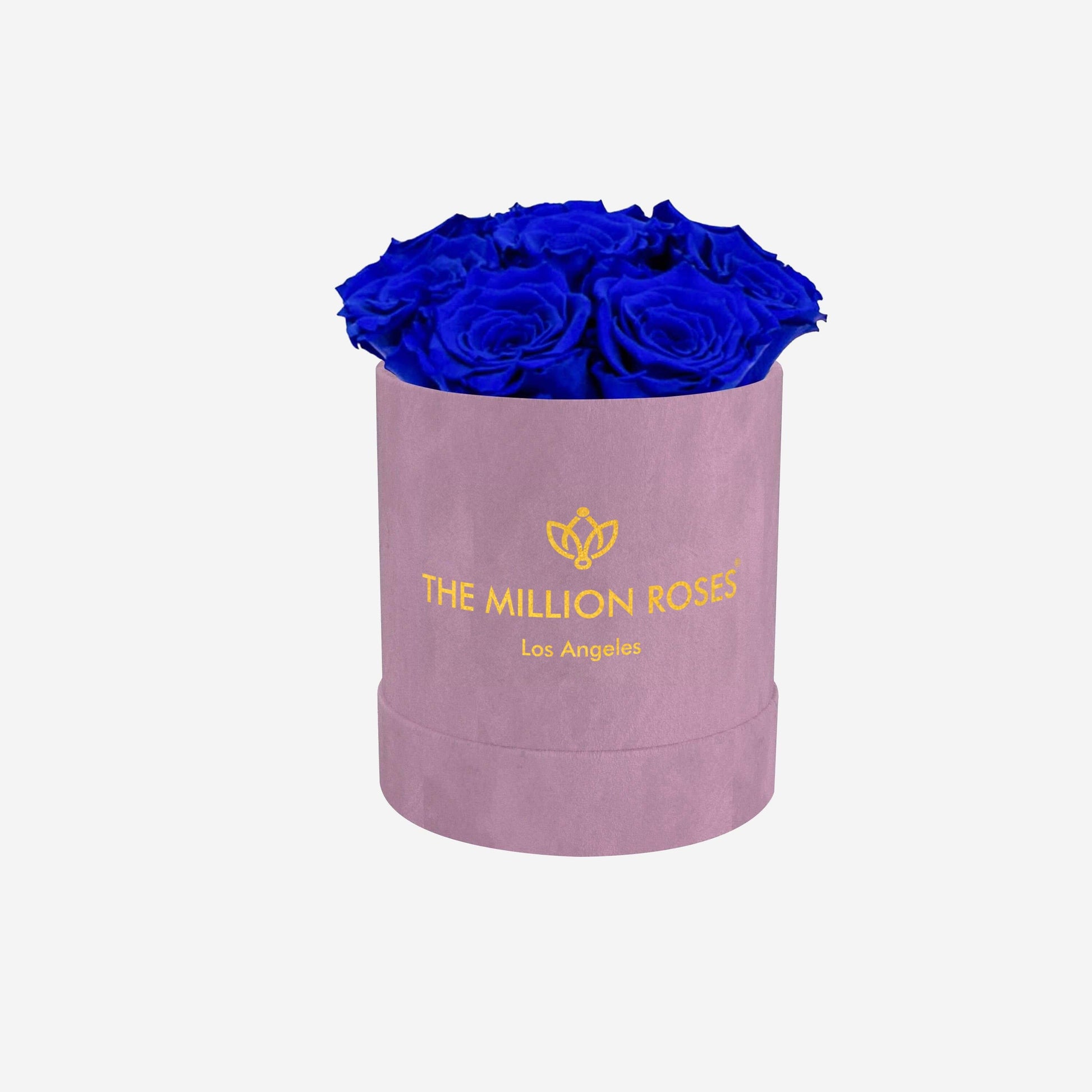 Basic Caja de Gamuza Rosado Pastel | Rosas Azul Rey | The Million Roses