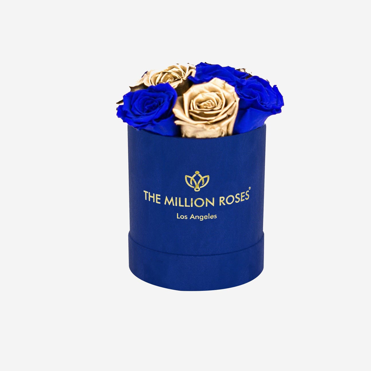 Basic Caja Azul Rey | Rosas Azul Rey & Rosas Doradas | The Million Roses