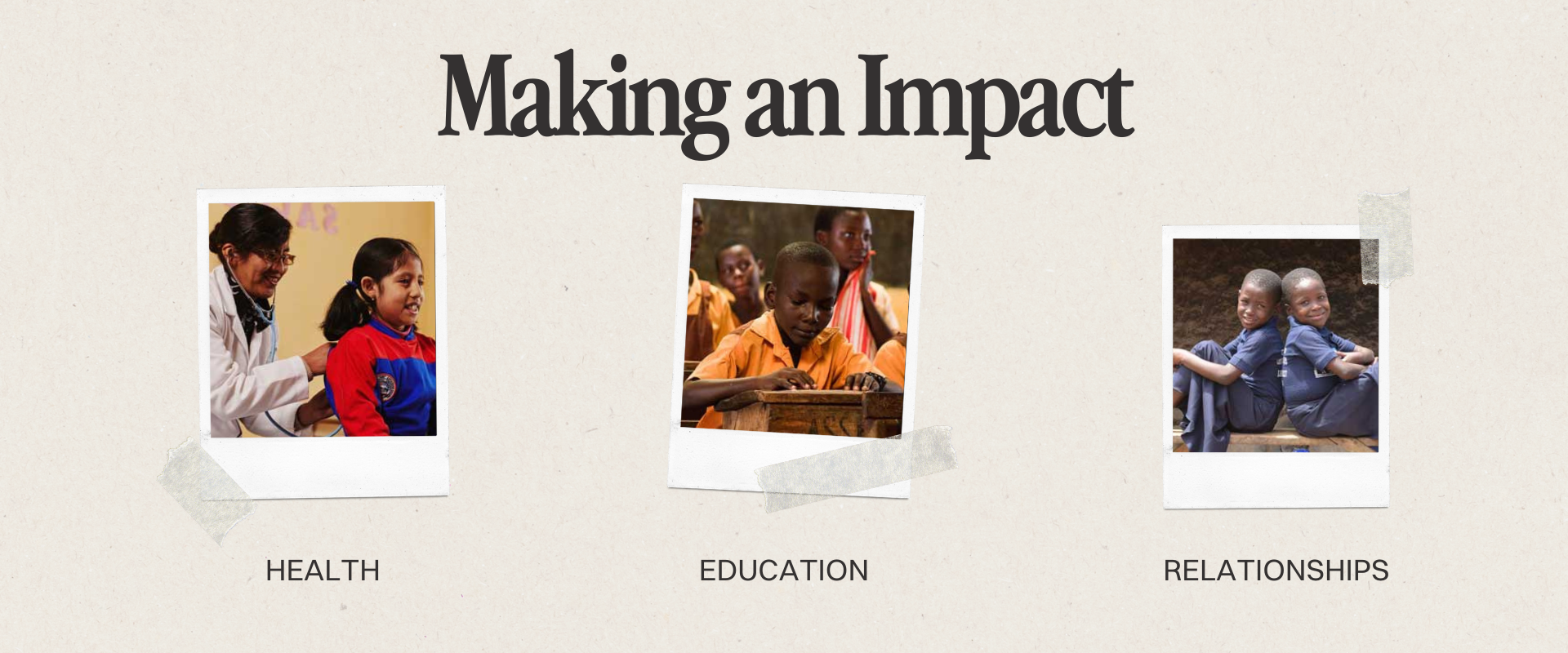 making an impact - health - education - relationships