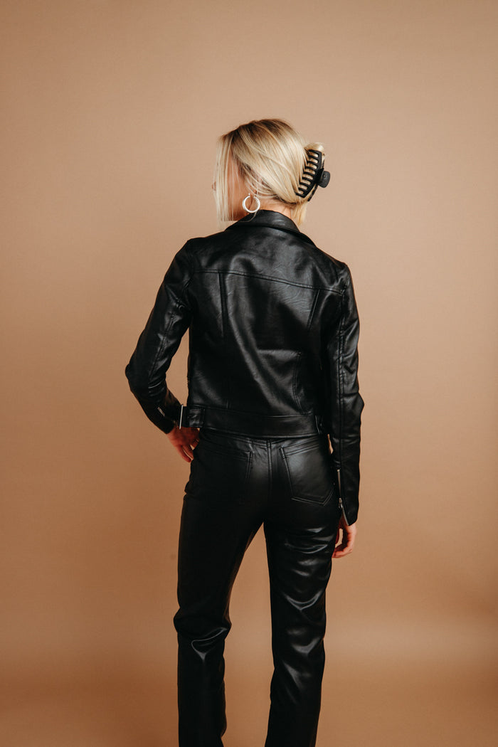 Ellison Faux Leather Shorts • Shop American Threads Women's Trendy Online  Boutique – americanthreads