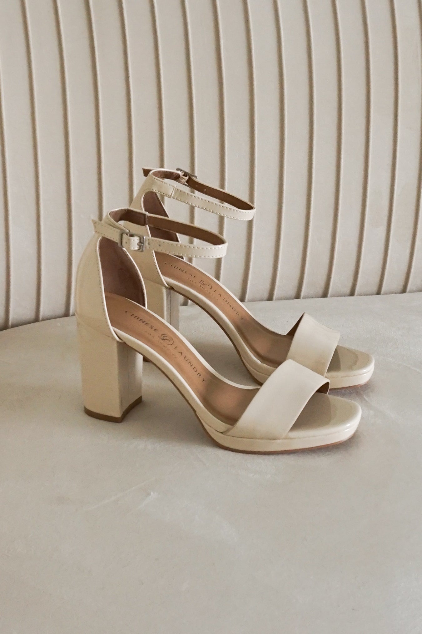 Teri Platform Sandal in Bone