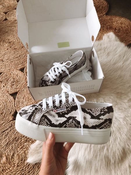 superga snake print sneakers