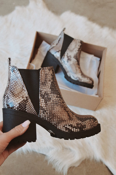 chinese laundry snakeskin booties