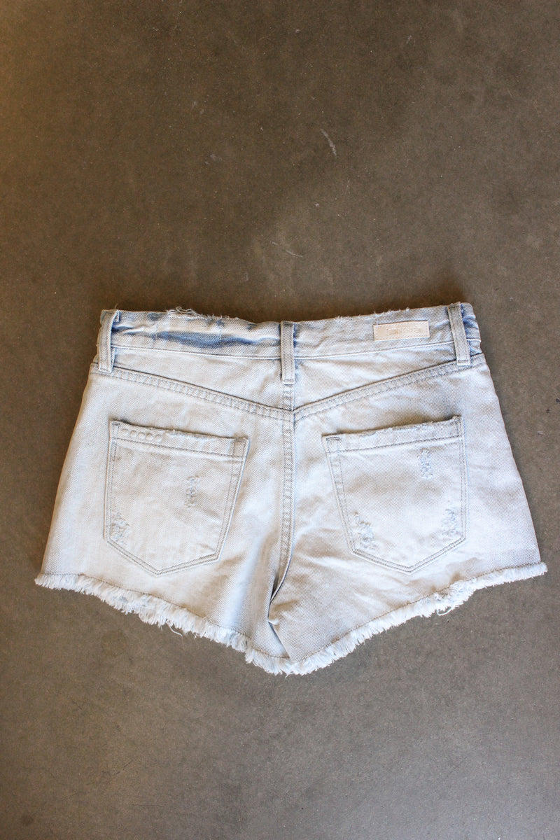 blank denim biker shorts