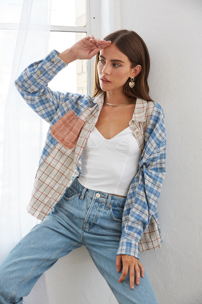 Ryland Patchwork Button Up