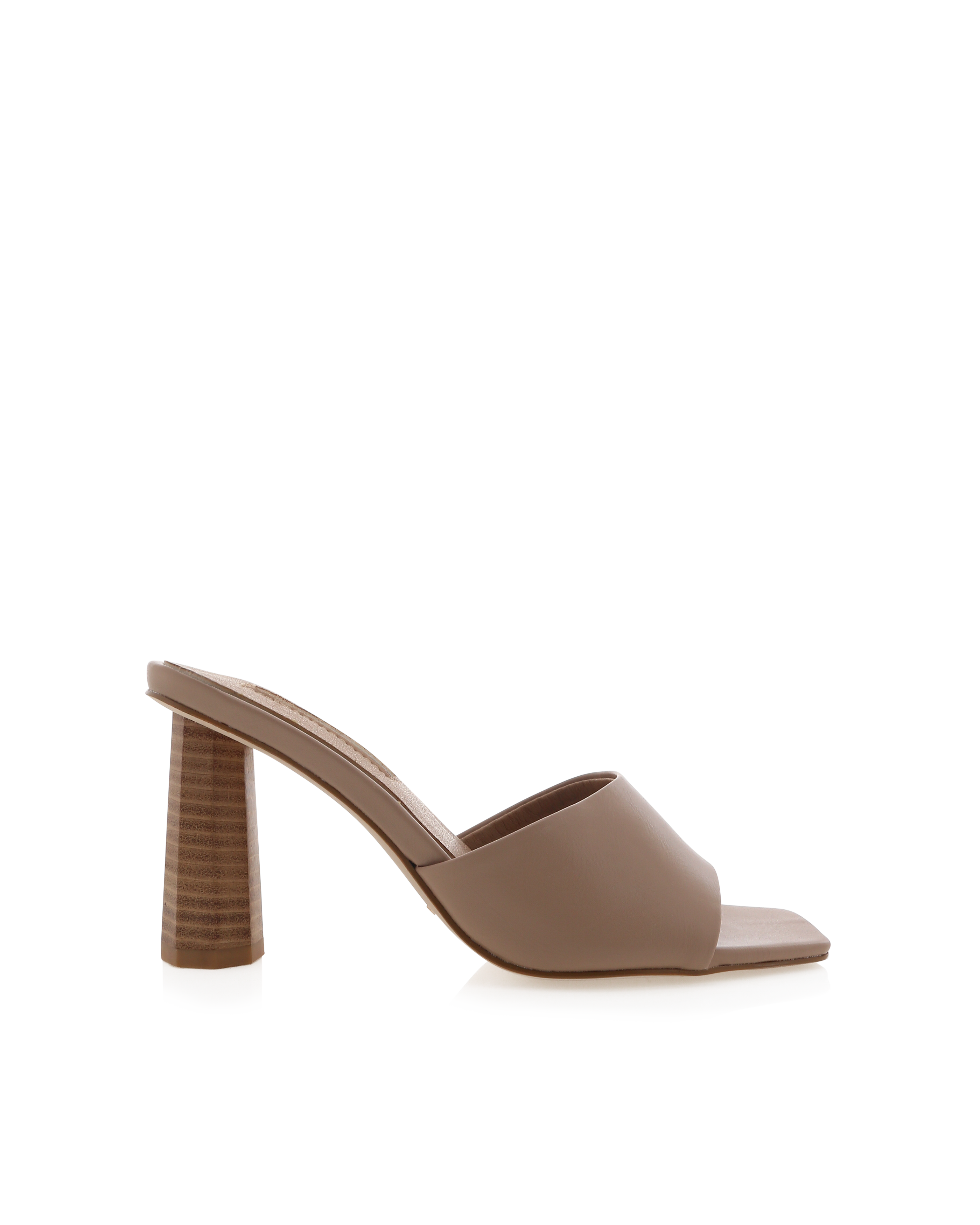 Dixee Heeled Mule in Mocha Brown