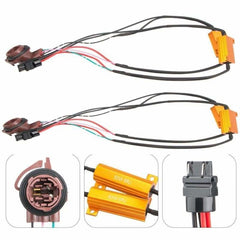 H1/H3 LED Headlight Fog Light Plug & Play Anti Flicker Module Resistor  Canceler Decoder (2 Pieces), Underground Lighting