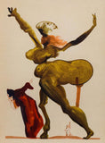 Salvador Dali- Original Color Woodcut on B.F.K. Rives Paper "Inferno 33"