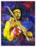 Nastya Rovenskaya- Original Oil on Canvas "Jimi Hendrix"