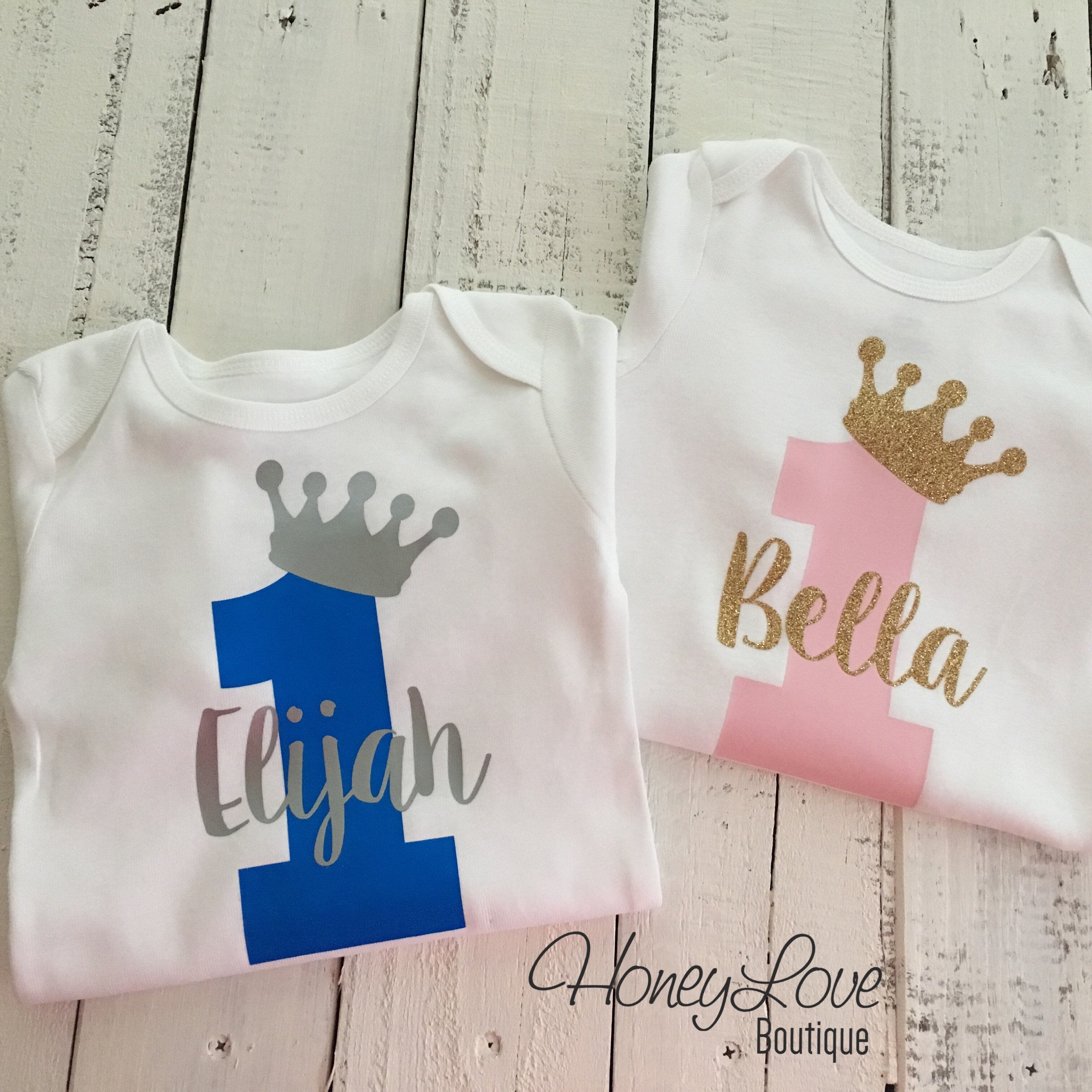 boy girl twin birthday shirts