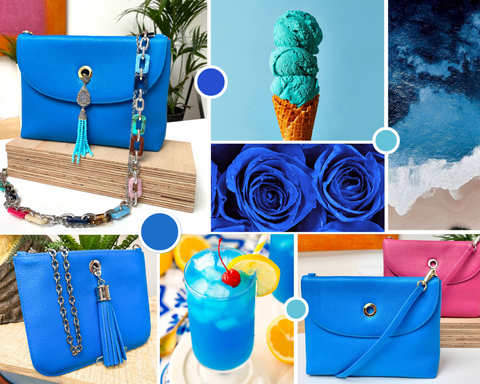 Blue fashion mood board
