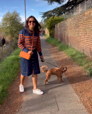 Anita walking dog