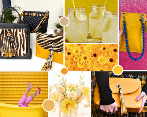 Yellow fashion summer mood board