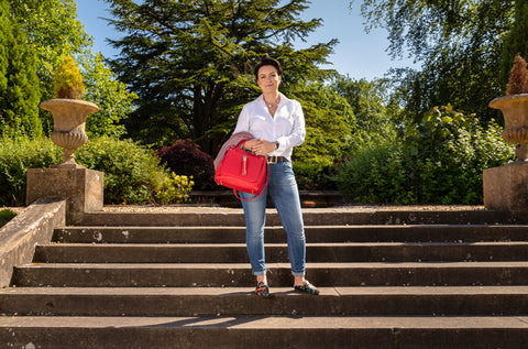 rachel mctavish dahlia tote red 