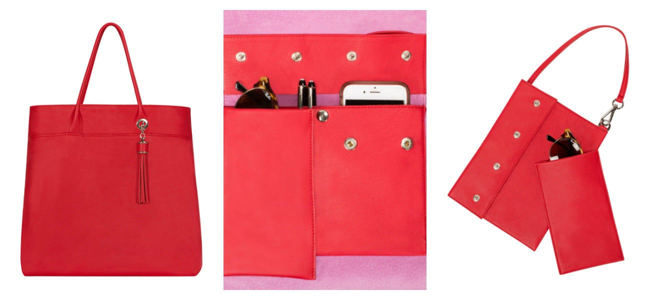 daisy handbag in red