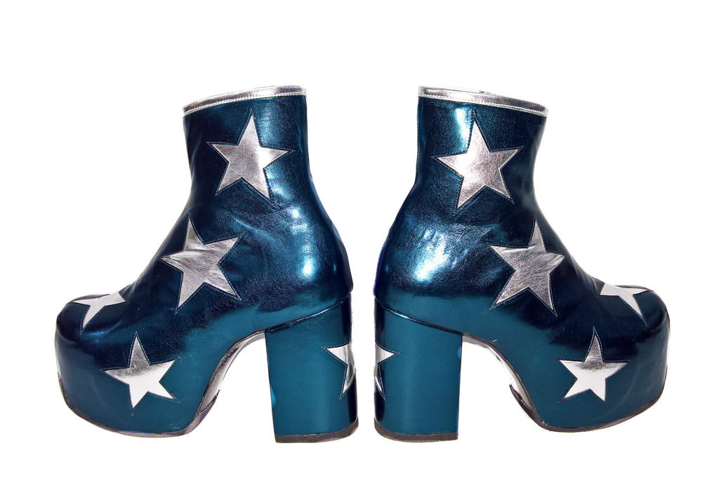 silver boots with stars