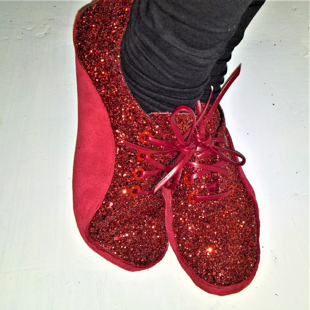 red jazz boots