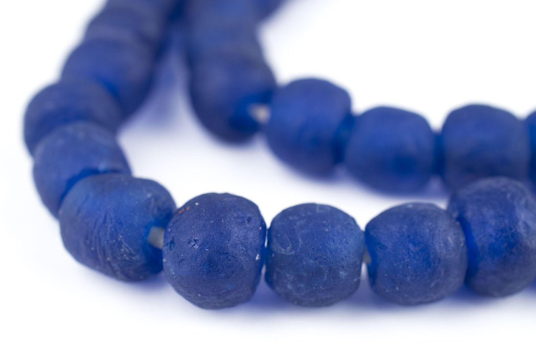 Cobalt Blue Recycled Glass Beads (11mm) — The Bead Chest