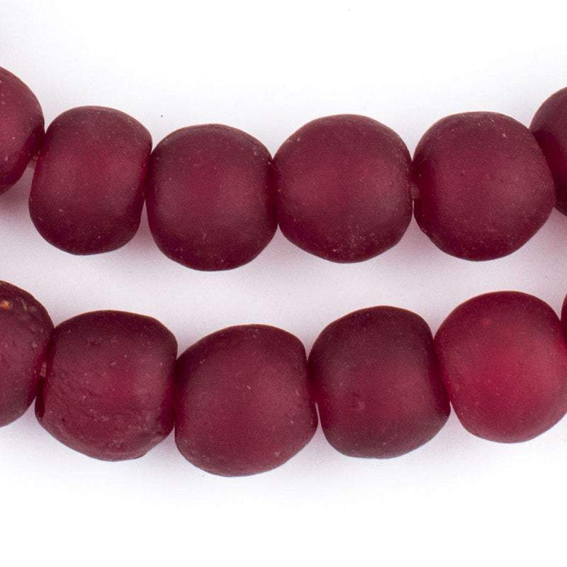 Deep Red Recycled Glass Beads (14mm) – The Bead Chest