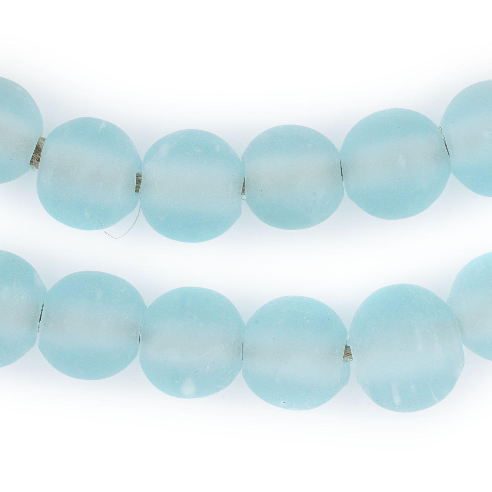 Clear Marine Frosted Sea Glass Beads (14mm) – The Bead Chest