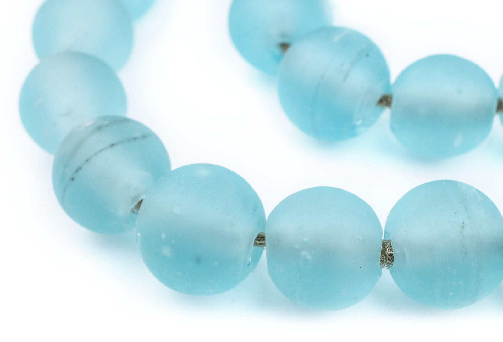 Clear Marine Frosted Sea Glass Beads (18mm) – The Bead Chest