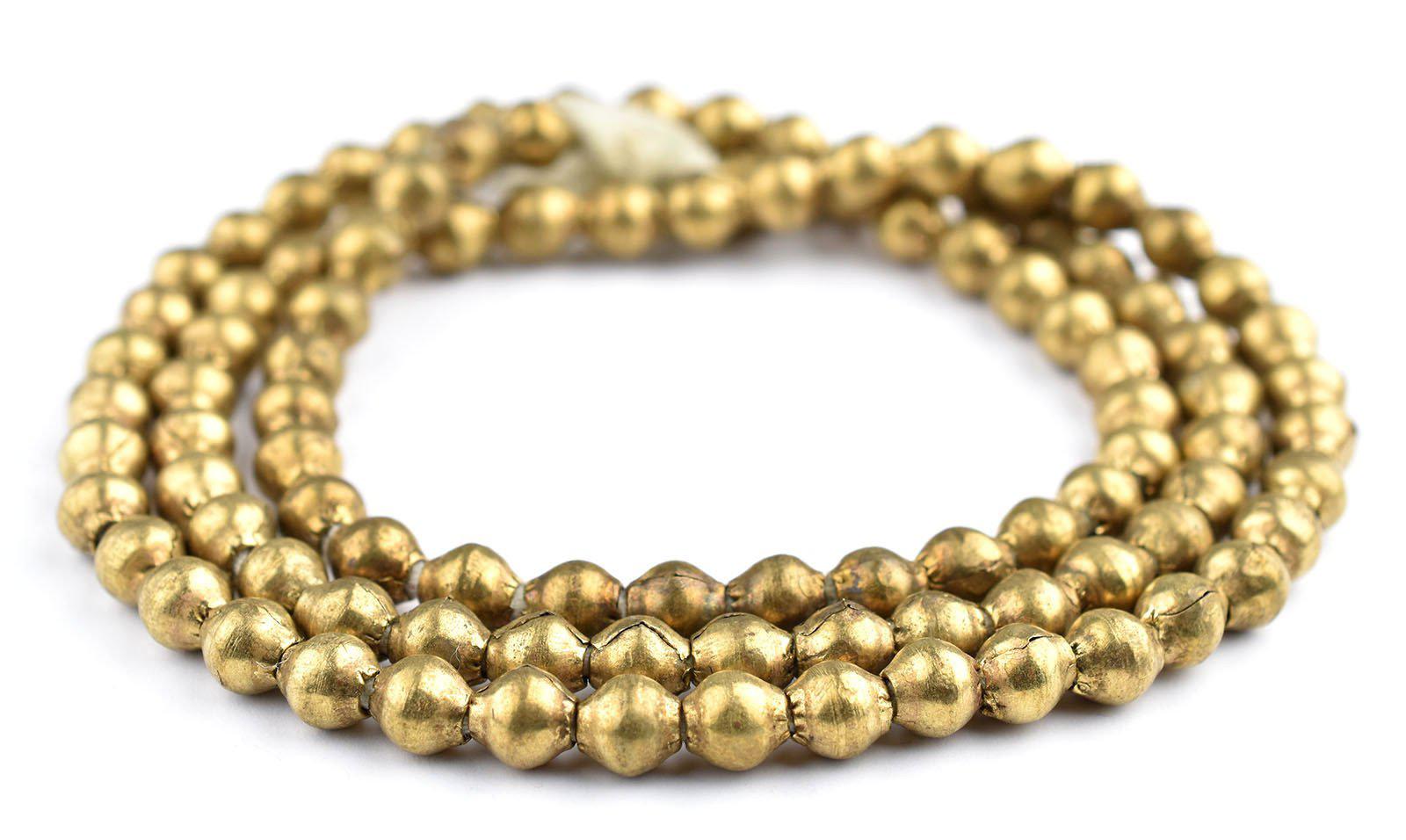 Ethiopian Brass Bicone Beads (8x7mm)