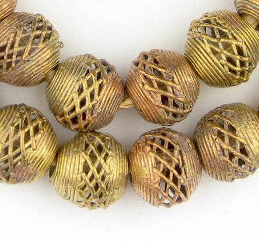 20 Brass Filigree Globe Beads 30 mm, African Brass Beads, African Jewe –  Nharo!