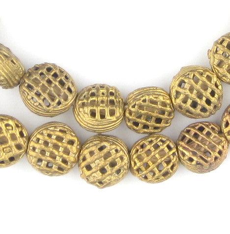 26 Brass Filigree Globe Beads 20 mm, African Brass Beads, African Jewelry  and Jewelry Making Supplies, Made in Ghana