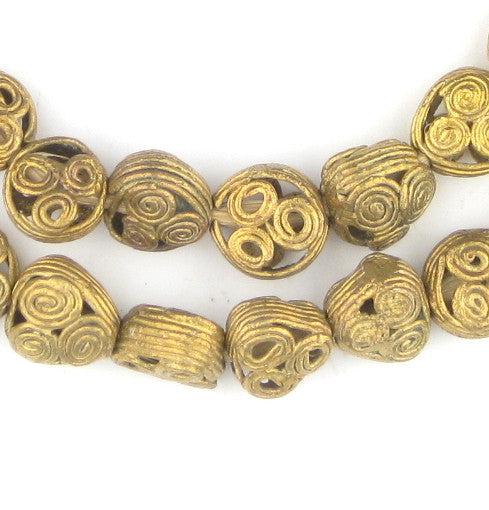26 Brass Filigree Globe Beads 20 mm, African Brass Beads, African Jewelry  and Jewelry Making Supplies, Made in Ghana